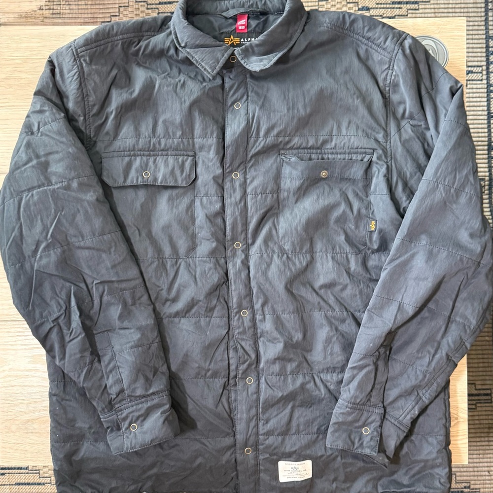 Alpha Industries Black Shirt Jacket
